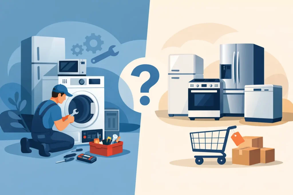 Appliance Repair Versus Replacement or New?